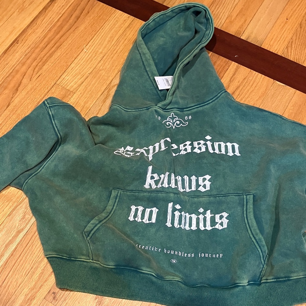 PacSun Teal Graphic Hoodie
